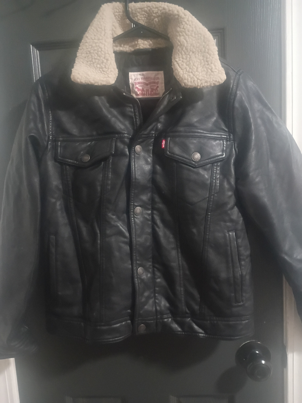 Levi's Black Sherpa-Lined Men's Leather Jacket
